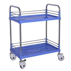 MN SPT001 Hospital Use Medical Steel plastic Trolley with Heightened Fence and One piece Molded Board