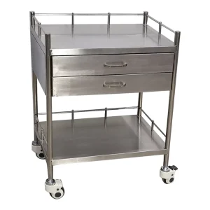 MN SUS046 Hospital Trolley Therapeutic Cart with Two Drawers