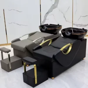 MORE DESIGN Best Seller Modern Contemporary Salon Furniture Backwash Comfortable Adjustable Hair Salon Wash Shampoo Chair