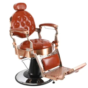 M&S Custom Antique Professional Barberchair Synthetic Leather Hydraulic Pump Reclining Vintage Barber Salon Chair for Hotel Use