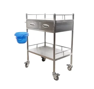 MY R051B Durable Hospital Stainless Steel Cart Trolley Hospital Cart with Wheels Clinic Medical Carts