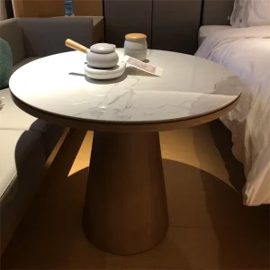 Made to Order Hotel Table and Chair Set Microfiber Suite Sofa Curved Booth Seating for Dining