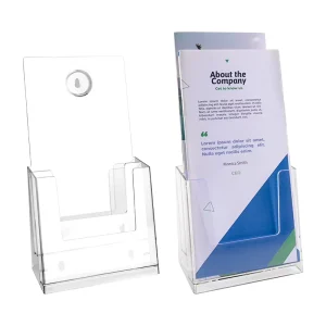 Magazine Display Rack Acrylic Magazine Table Portable Desktop Literature Holders Brochure Stand