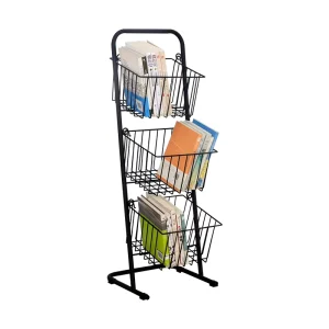 Magazine Rack Holder Portable Aluminium Book Shelf Home Newspaper Storage Shelves