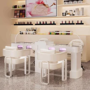 Manicure Furniture Set Nail Table Supplier for Big Drawers Nail Station Cabinet of Manicure Gel Lamp Board Table