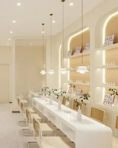 Manicure Nail Spa Beauty Salon Furniture Full Set Desk Table and Chairs Set With Dust Collection and Nail Lamp