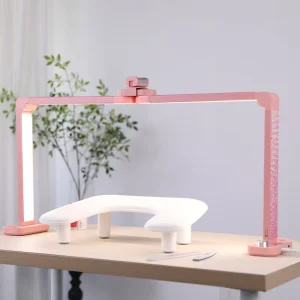 Manicure Salon Nail Table Lamp Warm Cool Light Dimmable Phone Stand Design Home Nail Art Use Nail Desk Lamp Square