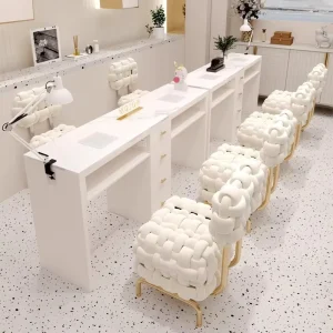 Manicure Table with duster Salon Manicure Table Ready to Ship Nail Technician Table for Sale with Powder Collector