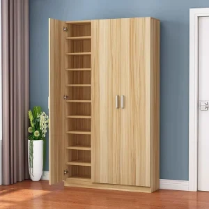Manila Apartment Space Saving Slim Design Honeycomb Aluminum Shoe Cabinets with Louver Doors