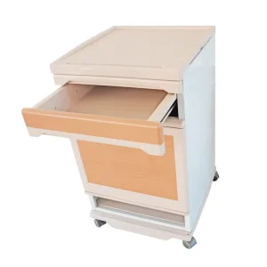 ABS Medical Bedside Table with Casters for Hospital Beds