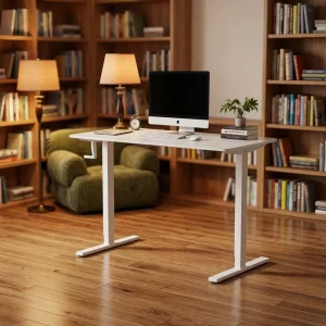 Manual Adjustable Iron Steel Wooden Writing Desk Durable Modern Minimalist Ergonomic Freestanding Office Office Building
