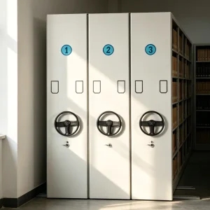 Manual Compact Storage Rack High Capacity Steel Archive Shelf Anti Tilt Metal Office Storage Shelving for Archive Room