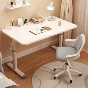 Manual Height Adjustable Metal Office Desk Cooling Durable Multi Functional Study Desk for Home Office Computer Workstation