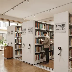 Manual Mass Shelf Mobile Filing Cabinet Compact Shelving System Hospital Mobile Shelves File Compactor Steel Dense Cabinet