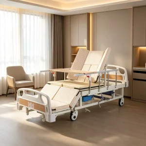 Manual Nursing Bed Hospital Medical Home Care Bed Adjustable Back Leg Lift Turning Function Elderly Patient Support System