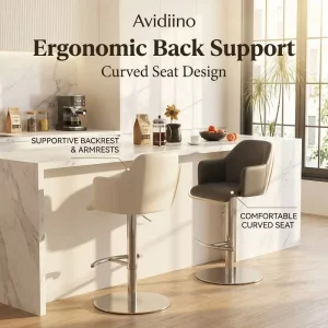 Manufacture Custom Made Hotel Home Bar Stool Modern Luxury Stainless Steel Frame Modern Leather Bar Chairs