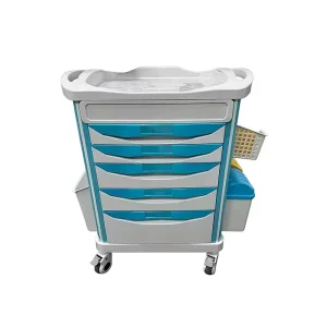 Manufacturer Custom ABS Hospital Trolley Cart Multi functional Medical Delivery Trolley Cart for Clinic