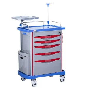 Manufacturer Custom Advanced Multifunction Hospital ABS Emergency Trolley Emergency Cart
