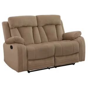 Manufacturer Custom Microfiber Fabric Loveseat 2 Seaters Push Back Reclining Chairs Recliner Sofa for Office Sitting Room