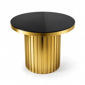 Manufacturer Customized Light Luxury Stainless Steel Party Table and Chair Tempered Glass Top for Hotels Banquet Halls