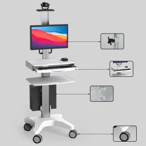 Manufacturer Direct Metal Medical Trolley for Hospital Rounding and Teaching Applications