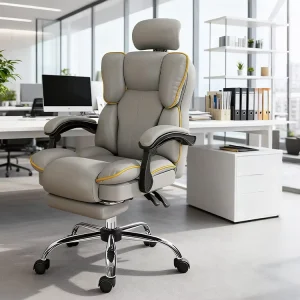 Manufacturer Direct Sale Premium Quality Swivel Ergonomic Leather High Back Office Chair boss Modern
