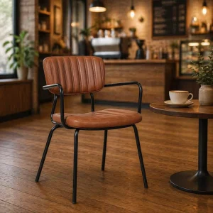 Manufacturer Direct Sales Hotel Restaurant Iron Chair Leather Chair for Restaurant China Restaurant Chairs