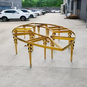Manufacturer Direct Sales of Modern Luxury Stainless Steel Oval Banquet Tables Wedding Tables and Conference Tables
