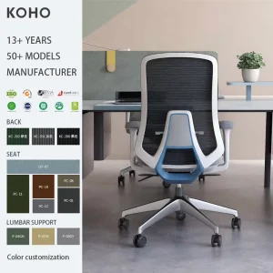 Manufacturer Ergonomic Swivel Chair Industrial Swivel Comfortable Sillas De Oficina Office Mesh Staff Chairs for Furniture
