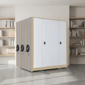 Manufacturer Manual Operation Moving File Storage Cabinet Compact Rack Shelving System Mobile Mass Shelf