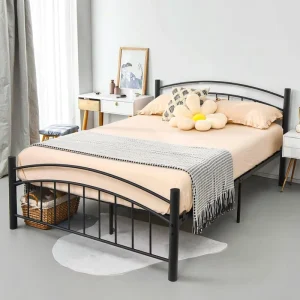 Manufacturer Metal Bed Dormitory Furniture Single Steel Tube Bed for Adult Student