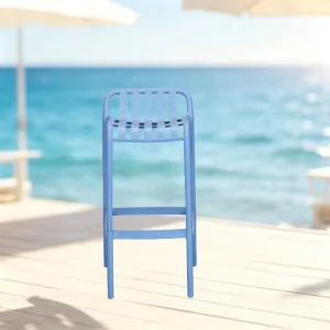 Manufacturer Modern Design Cafe Counter Bar Stool Durable Strong PP Plastic High Bar Chair