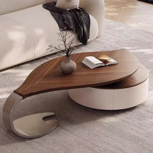 Manufacturer Modern Light Luxury Minimalist Small Apartment Leaf Creative Living Room Home Irregular Coffee Table