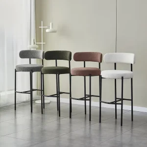 Manufacturer Modern Simple Soft Unique Design Customized Luxury Velvet Home Bar Bar Chairs Bar Stool