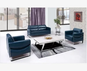 Manufacturer New Design Modern Luxury High Quality Black Yellow Blue Leather Sectional Reception Sofa Office Sofa