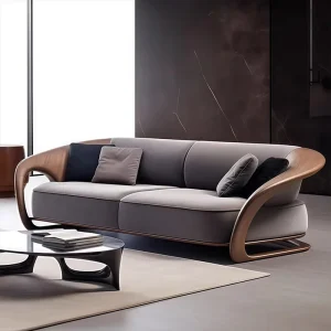 Manufacturer North American Black Walnut Chinese Style Solid Wood Three Seat Multi functional Sofa Living Room Sofa