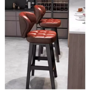 Manufacturer Simple High Bar Stool Home Island Light Luxury Stool Solid Wood Bar Stool Cashier Front Desk Bar Chair
