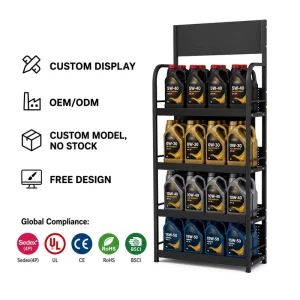 Manufacturer Supermarket Display Rack for Retail Chains with Heavy Duty Metal Shelf Solution