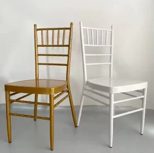 Manufacturer Wedding Event Chairs Gold White Plastic Acrylic Resin Chiavari Modern Design Hotel Dining Chairs