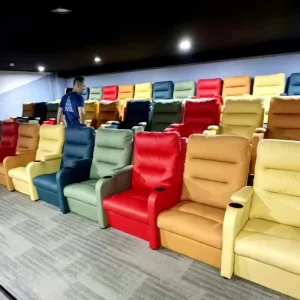Manufacturer produces modern cinema seats with cup holders cinema sofas leather theater furniture concert hall seats