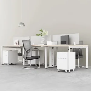 Manufacturer supplied Furniture Simple Modern Office Desk Sets Featuring Partitioned Workstations Four person Employee Desks
