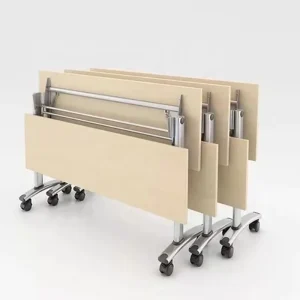 Manufacturer’s Modern White Panel Training Desks Stackable Folding Eco Friendly Modular Office Furniture for Conference Meeting