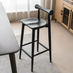 Maple Wood Bar Chair Modern Design Home Hotel Dining Restaurant Furniture High Bar Stool Wooden Chair