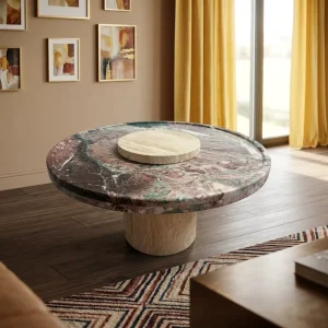 Marble Adjustable Height Modern Luxury Inspired Design Shape Handmade Coffee Table