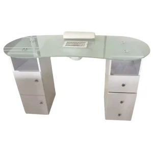 Marble Top Manicure Table with Fan and Drawer Nail Table