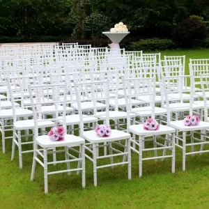 Matte White Chiavari Ceremony Catering Luxury Chivari Chavari Silver Hotel Event Party Wedding Furniture Chairs