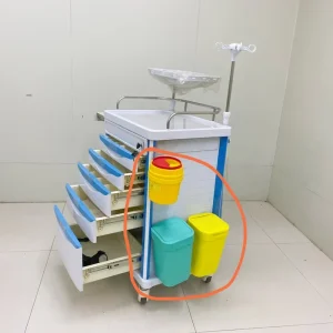 Medical 5 Drawer Emergency Anesthesia Medicine Crash Cart for Hospital and Clinic Use
