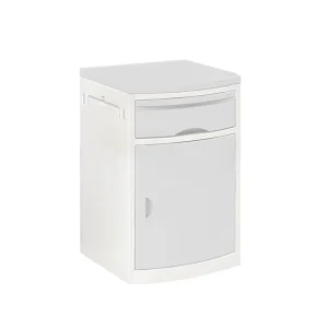 Medical ABS Plastic Mobile Hospital Beside Cabinet Medical Bedside Locker Table for Clinic Furniture