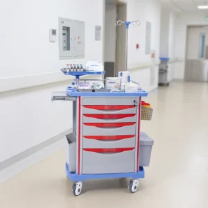 Medical ABS Rescue Vehicle Emergency Trolley Anesthesia Infusion Multi functional All in one Emergency Cart