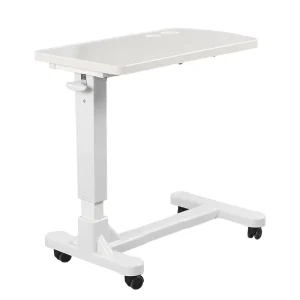 Medical Adjustable Overbed Table or Hospital Tables with Wheels for Dining
